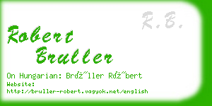 robert bruller business card